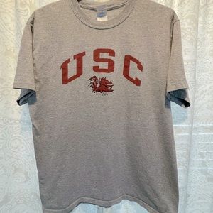 Men’s USC Gamecocks T-shirt Large Gray Gildan